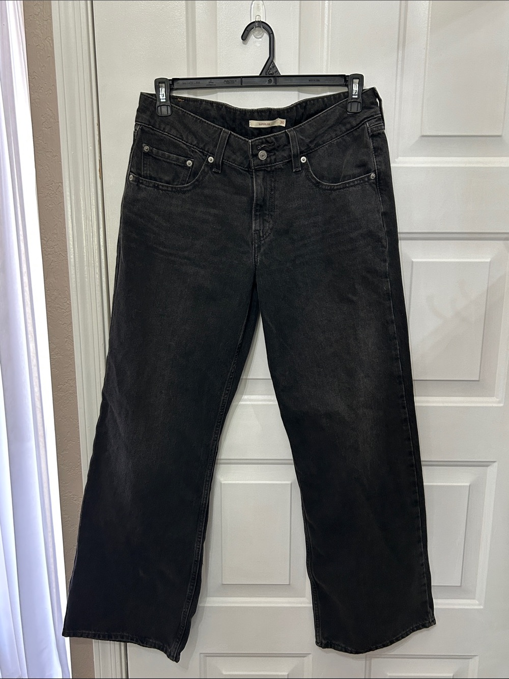 Levi's Black Wide-Leg Super Low Women's Jeans